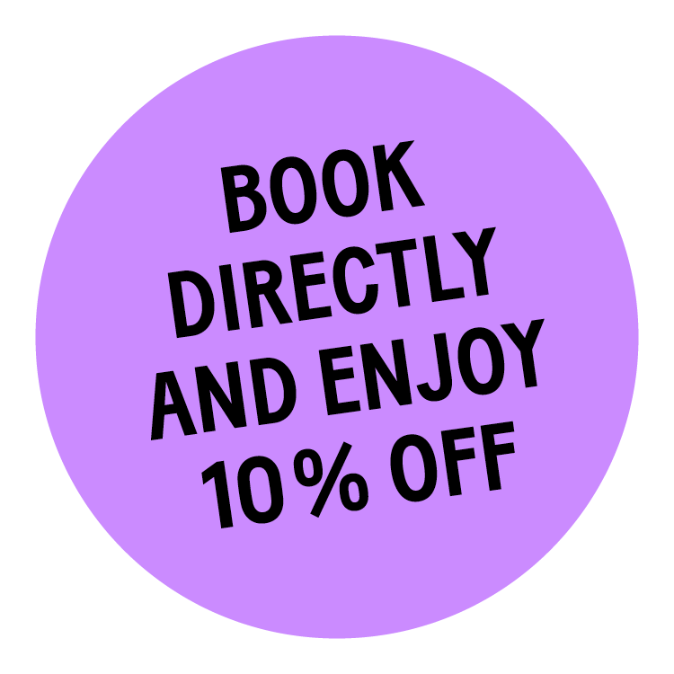 book directly and enjoy 10% off
