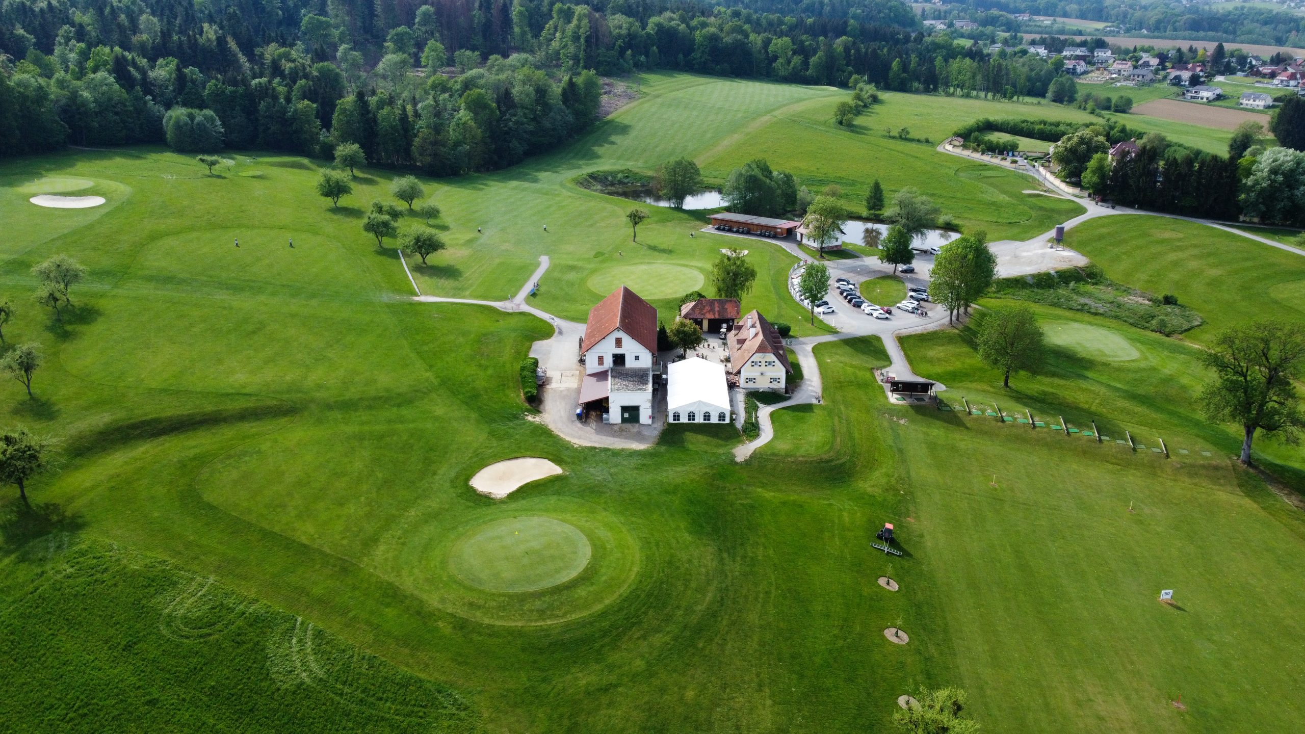 Golfplatz Thal von oben